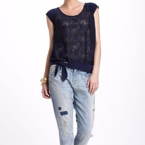 Anthro | Riley Lacy Banded Tee